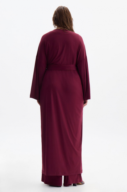 Кардиган макси с разрезами из модала – фото – Plus Size 50–64 – Моно-Стиль