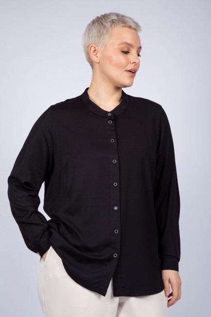 Рубашка из хлопка черного цвета