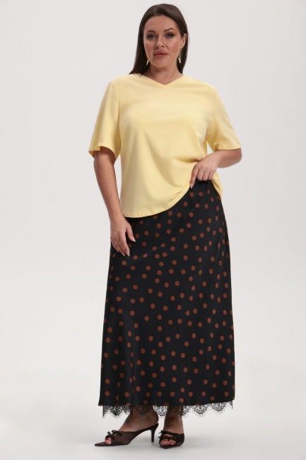 Футболка с треугольным вырезом – фото – Plus Size 50–64 – Моно-Стиль