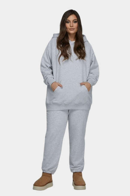Худи из трикотажа с пич-эффектом – фото – Plus Size 50–64 – Моно-Стиль