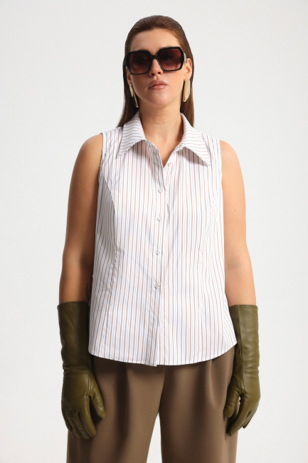 Рубашка из хлопка без рукавов