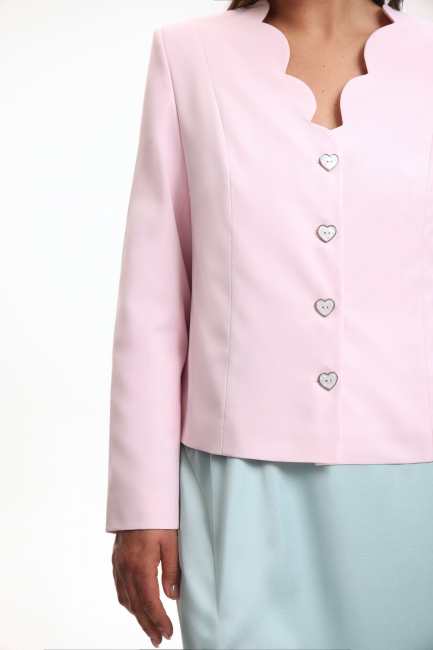 Жакет с фигурным бо́ртом из хлопка