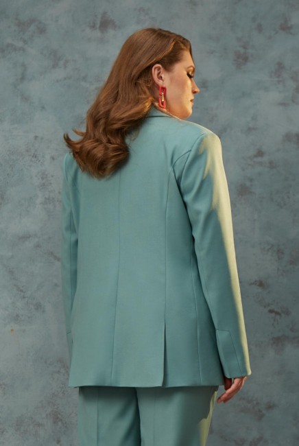 Универсальный пиджак с двумя шлицами в оттенке мята