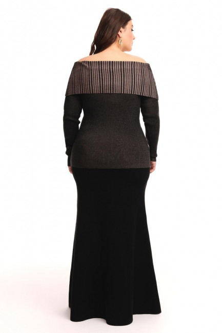 Юбка годе длиной макси из вязаного трикотажа