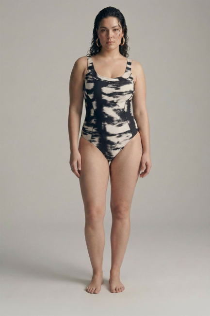 Купальник майо на корсетной основе – фото – Plus Size 50–64 – Моно-Стиль
