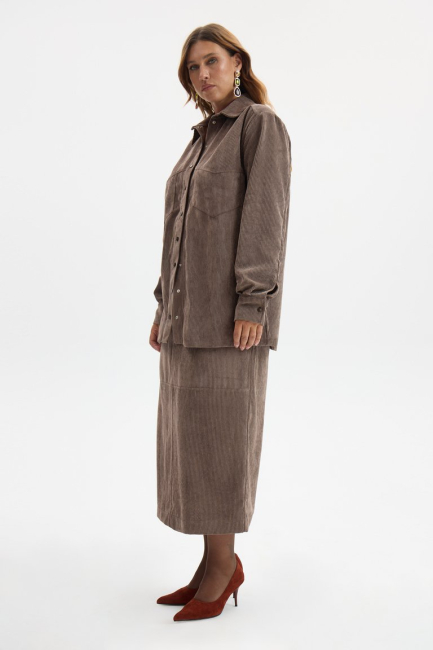 Куртка рубашка из вельвета – фото – Plus Size 50–64 – Моно-Стиль