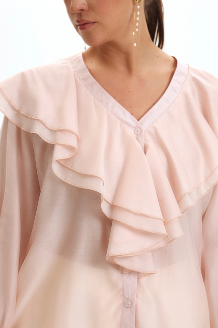 Блузка из тенселя в пиратском стиле