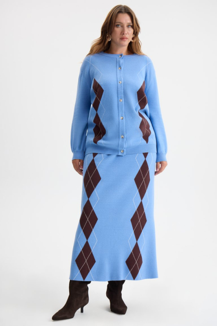 Вязаная юбка из шелковой вискозы – фото – Plus Size 50–64 – Моно-Стиль