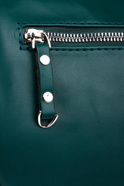 Кожаная сумка хобо с логотипом Монза