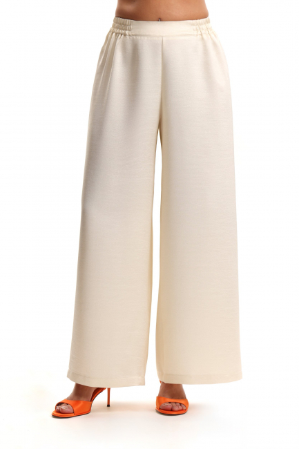 Брюки палаццо из ткани с золотым напылением