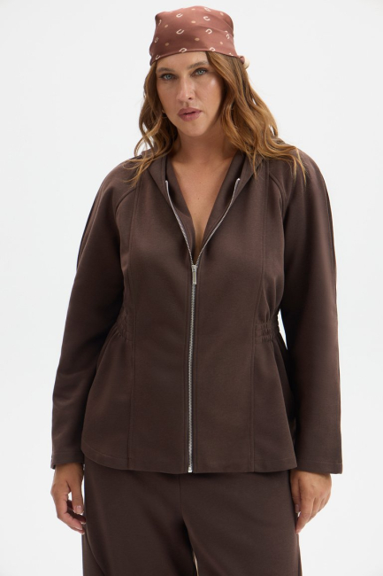 Брюки баллоны и худи из трикотажа – фото – Plus Size 50–64 – Моно-Стиль