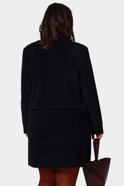 Юбка трапеция мини из смесовой шерсти – фото – Plus Size 50–64 – Моно-Стиль