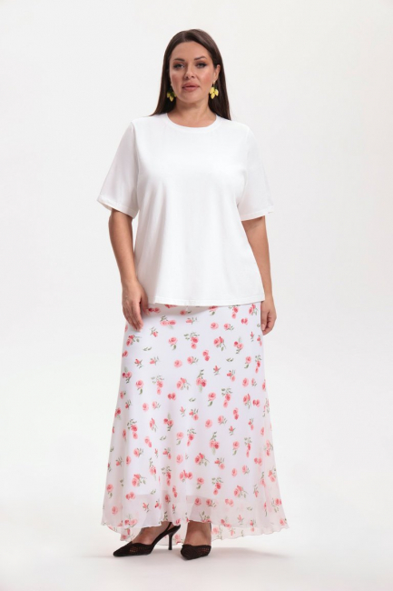 Футболка базовая с круглым вырезом – фото – Plus Size 50–64 – Моно-Стиль