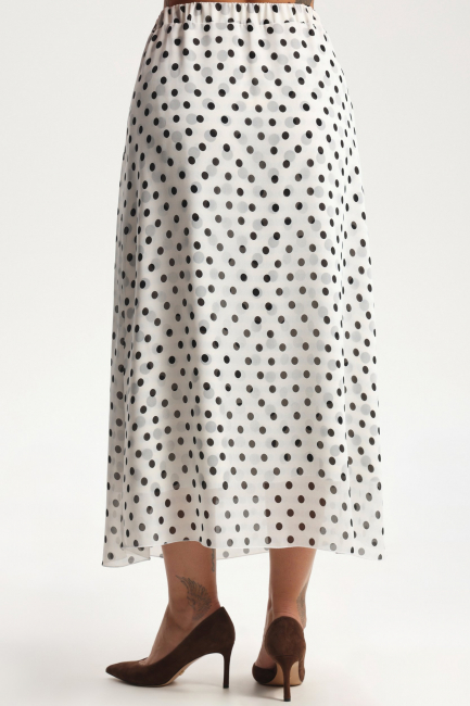 Юбка слип из шифона с принтом