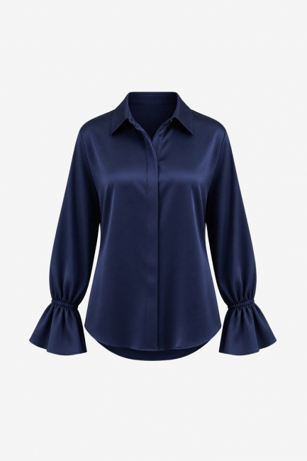 Блузка из поливискозы с цельнокроеным рукавом – фото – Plus Size 50–64 – Моно-Стиль