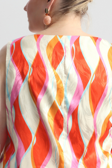 Топ из поливискозы с принтом