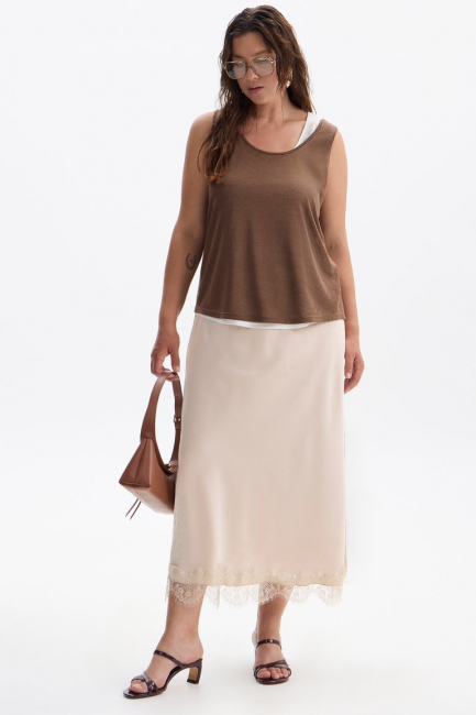 Топ из органического трикотажа – фото – Plus Size 50–64 – Моно-Стиль