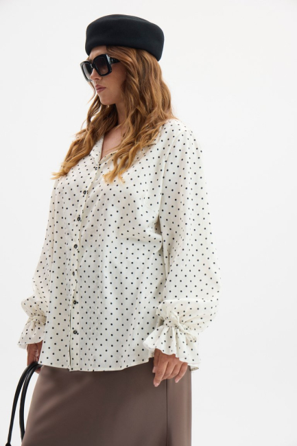 Блузка в горох – фото – Plus Size 50–64 – Моно-Стиль