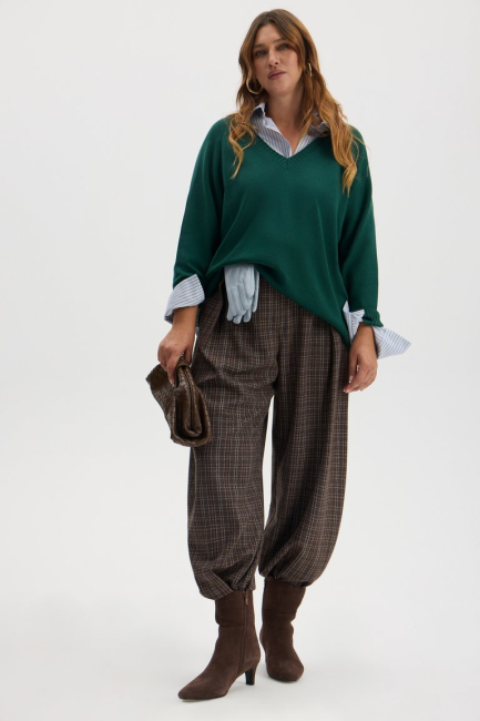 Пуловер бойфренд из смесовой вискозы – фото – Plus Size 50–64 – Моно-Стиль