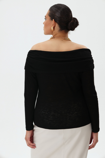 Лонгслив со спущенным плечом