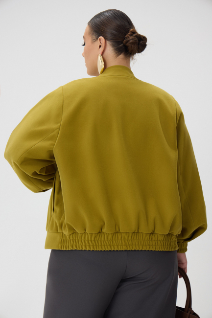 Бомбер из смесовой шерсти с ворсом