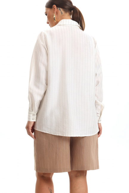 Рубашка из тенселя с полоской