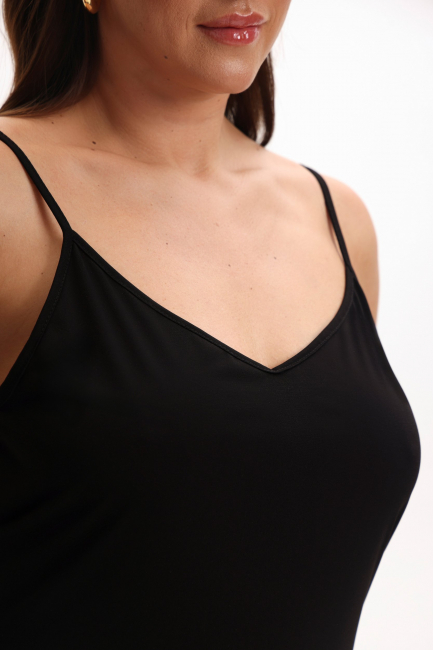 Топ трикотажный черного цвета