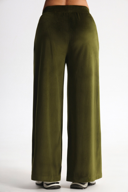 Брюки палаццо из велюра