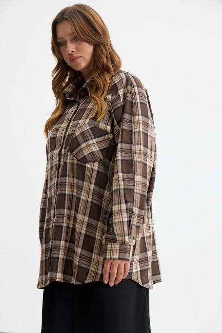 Рубашка фланелевая на подкладке – фото – Plus Size 50–64 – Моно-Стиль