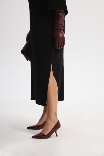 Платье кимоно макси с разрезами и напылением