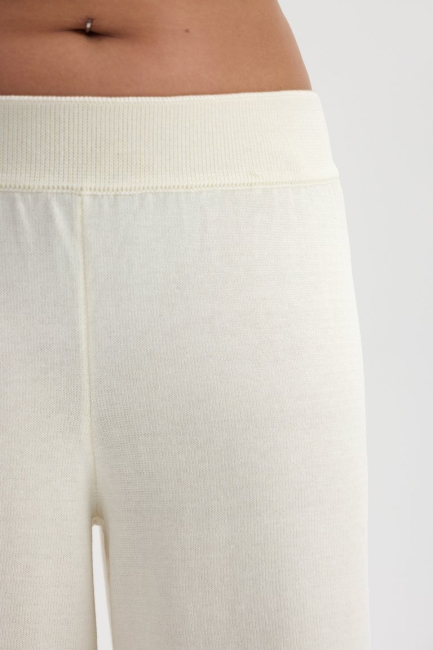 Брюки палаццо из смесового хлопка вязанные – фото – Plus Size 50–64 – Моно-Стиль