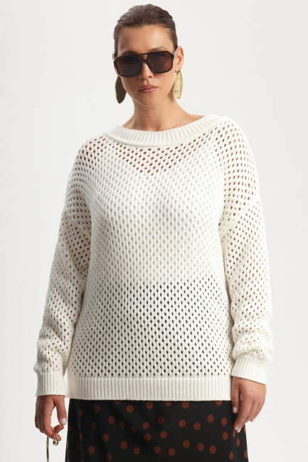 Джемпер сетка  из вязаной поливискозы