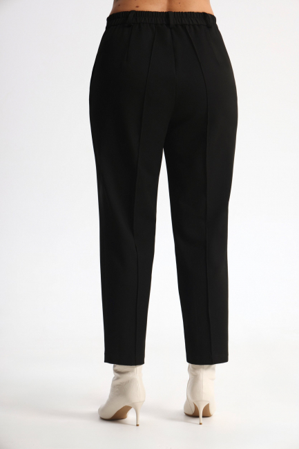 Брюки дудочки из черной поливискозы
