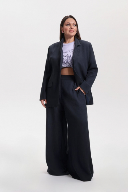 Жакет изо льна в итальянском стиле – фото – Plus Size 50–64 – Моно-Стиль