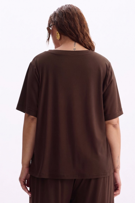 Футболка из трикотажного модала – фото – Plus Size 50–64 – Моно-Стиль
