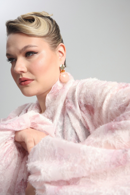 Блузка кимоно из фактурной ткани