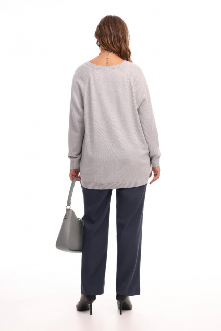 Серые классические брюки из костюмной ткани