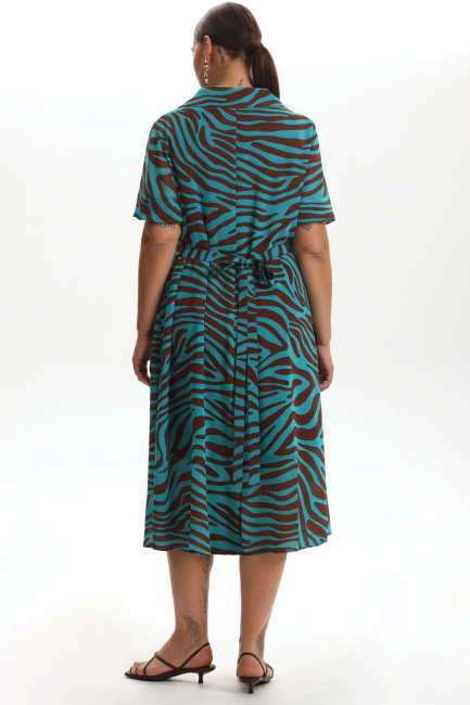 Платье с принтом и на пуговицах