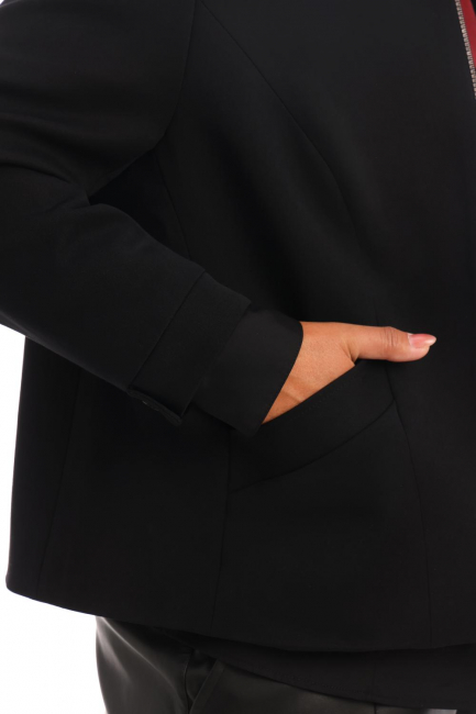 Жакет куртка на молнии из костюмной ткани