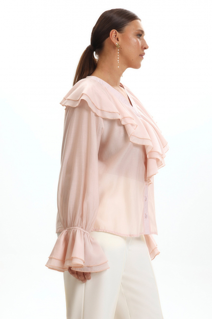 Блузка из тенселя в пиратском стиле