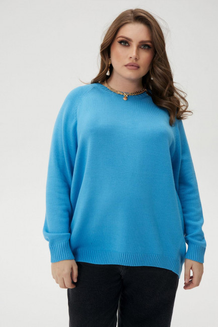 Вискозный свитер бойфренд в голубом оттенке