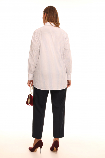 Базовая рубашка relaxed fit в полоску