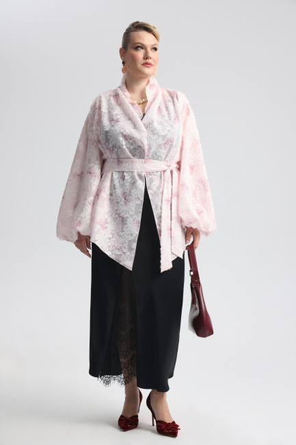 Блузка кимоно из фактурной ткани