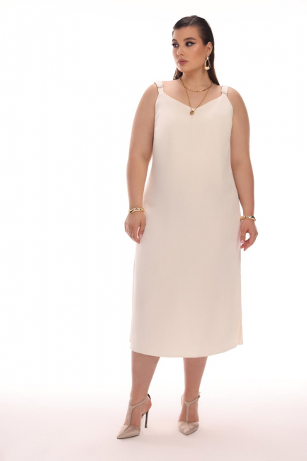 Платье в бельевом стиле молочного цвета