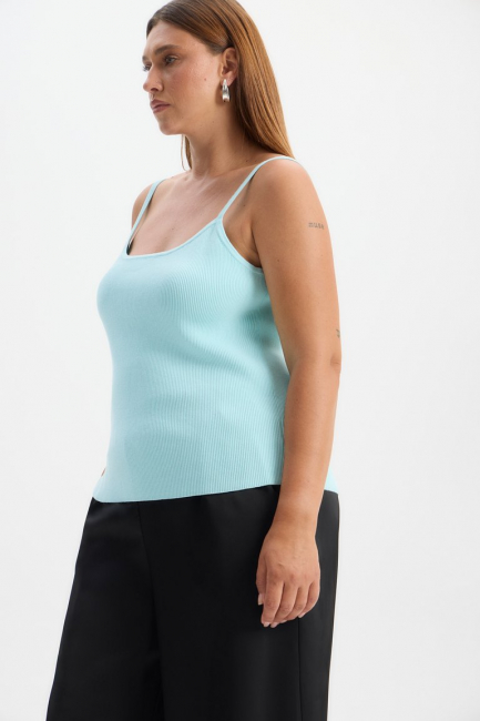 Топ из трикотажного хлопка – фото – Plus Size 50–64 – Моно-Стиль