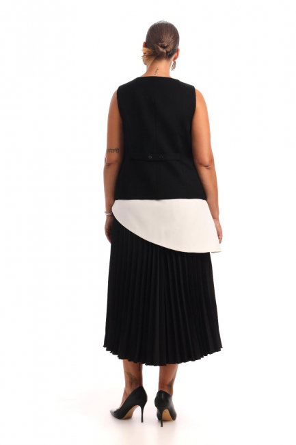 Юбка баска с асимметричным низом – фото – Plus Size 50–64 – Моно-Стиль