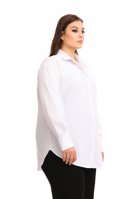 Базовая рубашка relaxed fit в полоску
