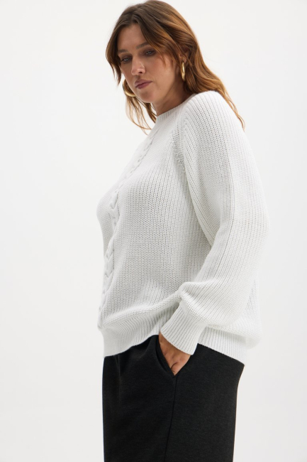 Джемпер с люрексовой ниткой – фото – Plus Size 50–64 – Моно-Стиль