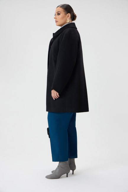 Полупальто черного цвета с рукавом реглан