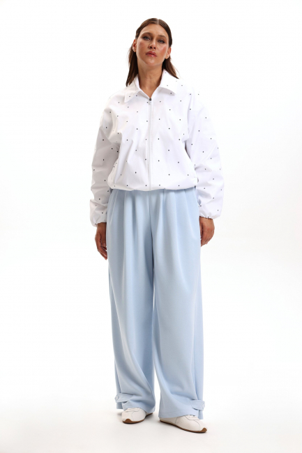 Бомбер с принтом горох